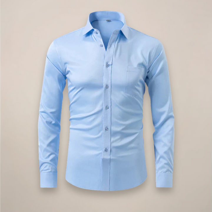 Men's Casual Long-Sleeve Button-Up Shirt
