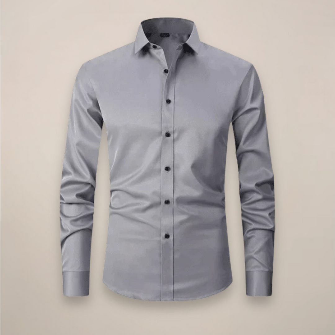 Men's Casual Long-Sleeve Button-Up Shirt
