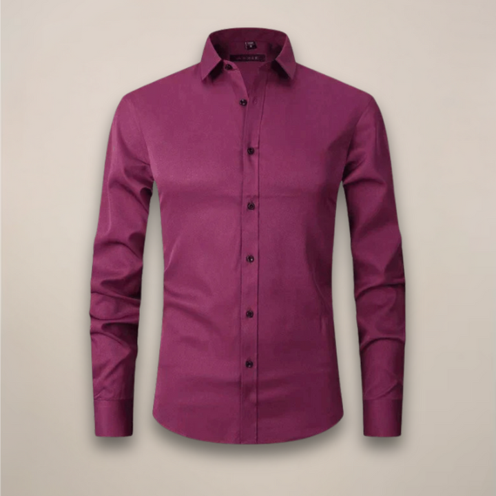 Men's Casual Long-Sleeve Button-Up Shirt