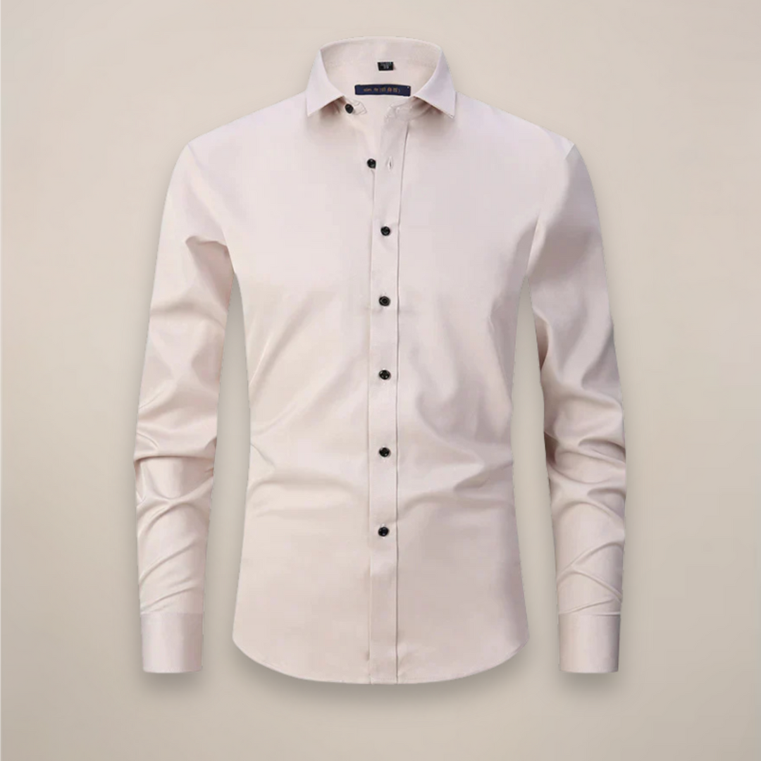 Men's Casual Long-Sleeve Button-Up Shirt