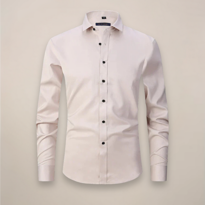 Men's Casual Long-Sleeve Button-Up Shirt
