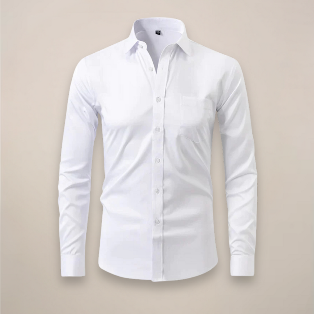 Men's Casual Long-Sleeve Button-Up Shirt