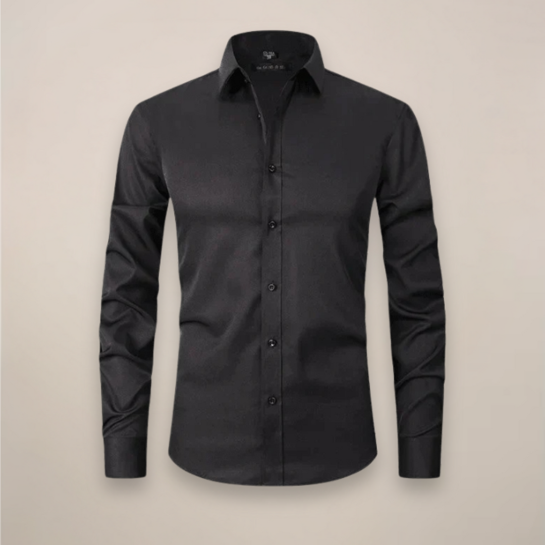 Men's Casual Long-Sleeve Button-Up Shirt