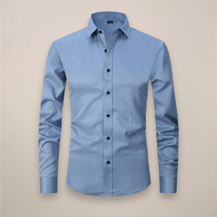Men's Casual Long-Sleeve Button-Up Shirt