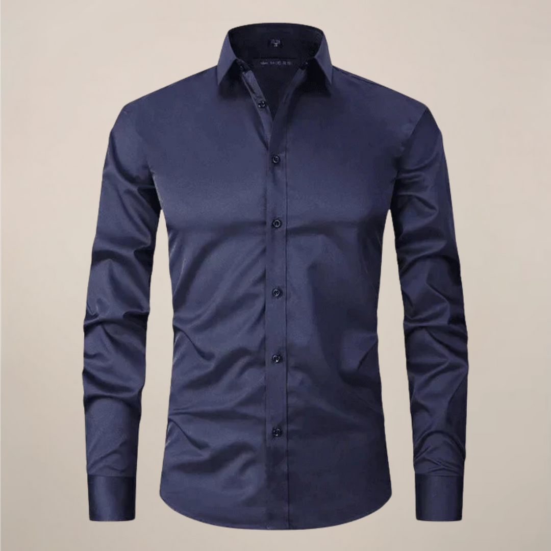 Men's Casual Long-Sleeve Button-Up Shirt