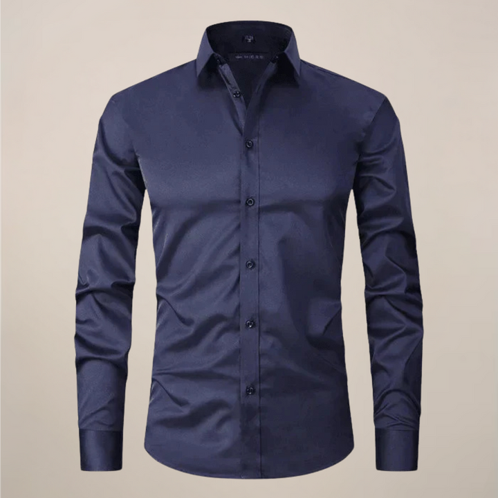 Men's Casual Long-Sleeve Button-Up Shirt