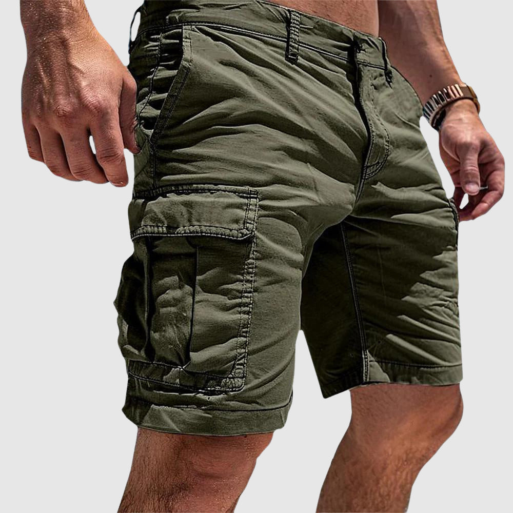 Men's Mid Rise Multi Pocket Utility Cargo Shorts-Omni Prime Goods