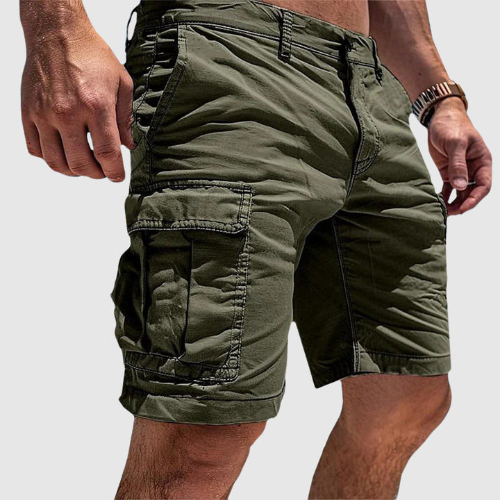 Men's Mid Rise Multi Pocket Utility Cargo Shorts-Omni Prime Goods