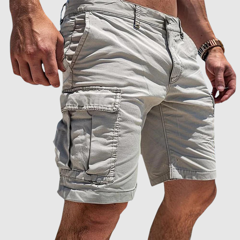 Men's Mid Rise Multi Pocket Utility Cargo Shorts-Omni Prime Goods