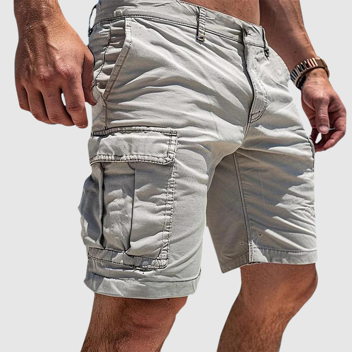 Men's Mid Rise Multi Pocket Utility Cargo Shorts-Omni Prime Goods