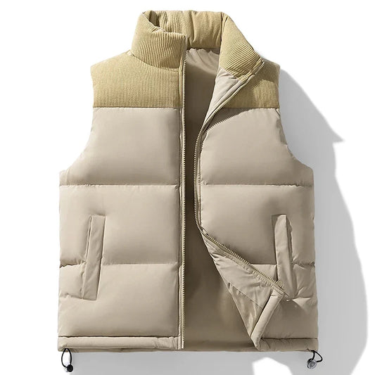 Men's Stylish Quilted Puffer Vest Jacket for Warmth