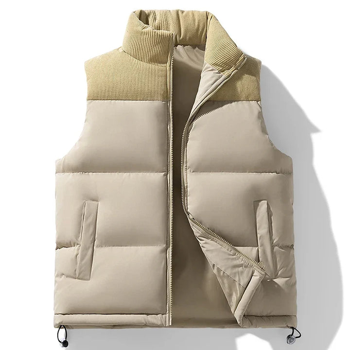 Men's Stylish Quilted Puffer Vest Jacket for Warmth
