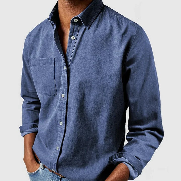 Men's Relaxed Fit Long-Sleeve Shirt-Omni Prime Goods