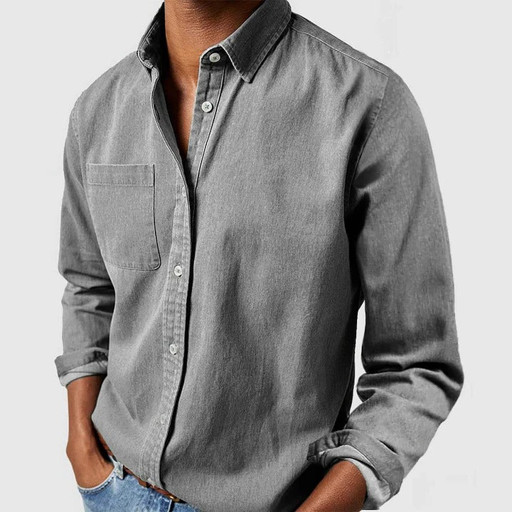 Men's Relaxed Fit Long-Sleeve Shirt-Omni Prime Goods