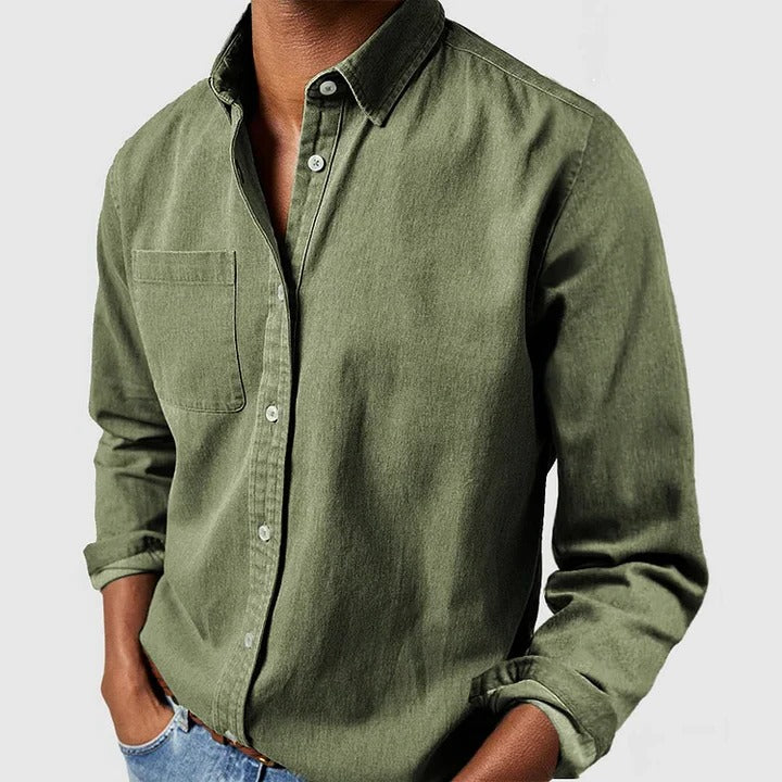Men's Relaxed Fit Long-Sleeve Shirt-Omni Prime Goods