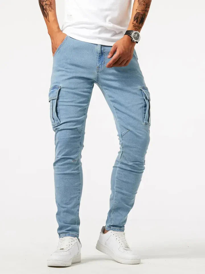 Men's Slim Fit Cargo Trousers-Omni Prime Goods