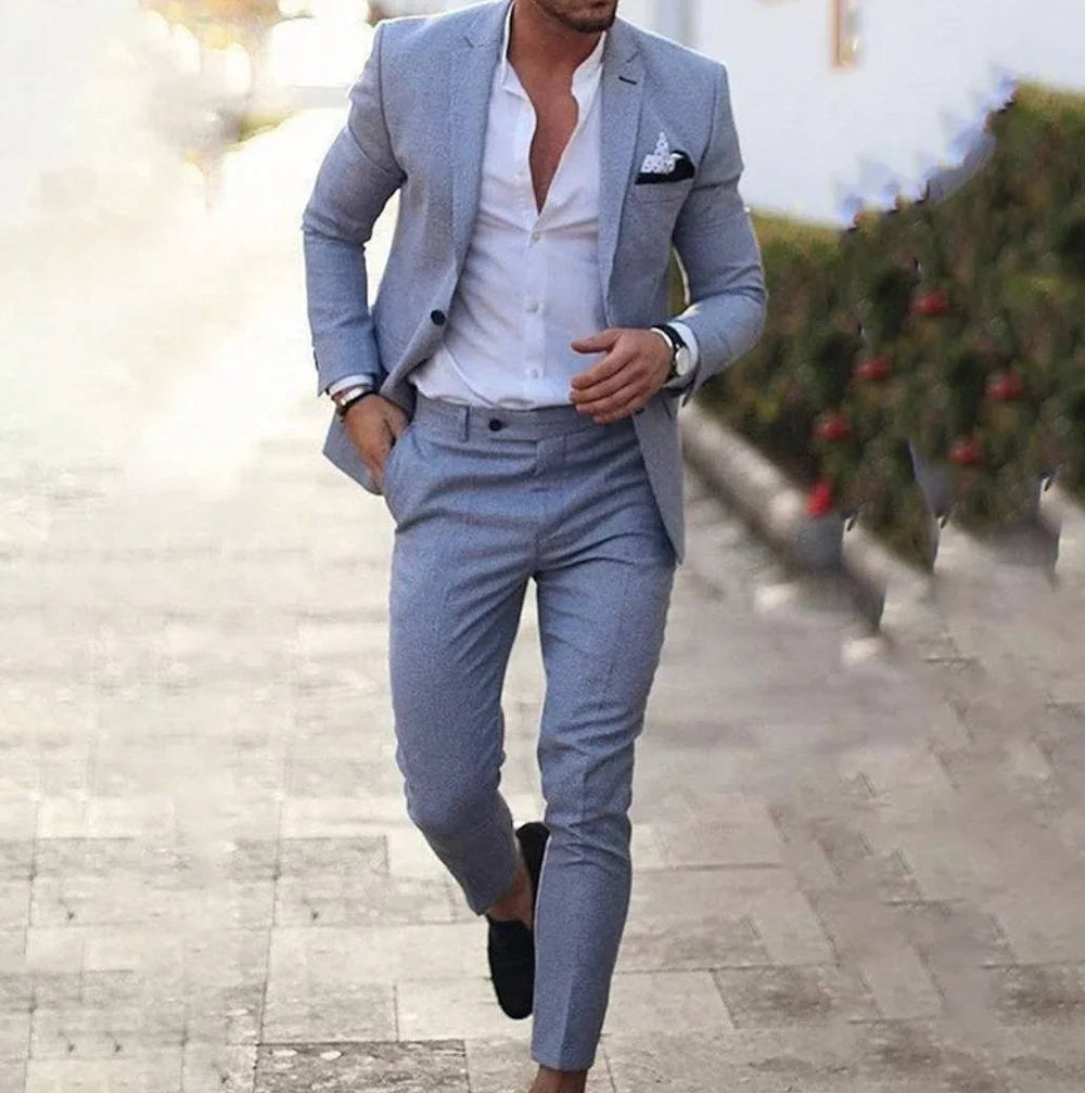 Men's Slim Fit Formal Business Suit-Omni Prime Goods