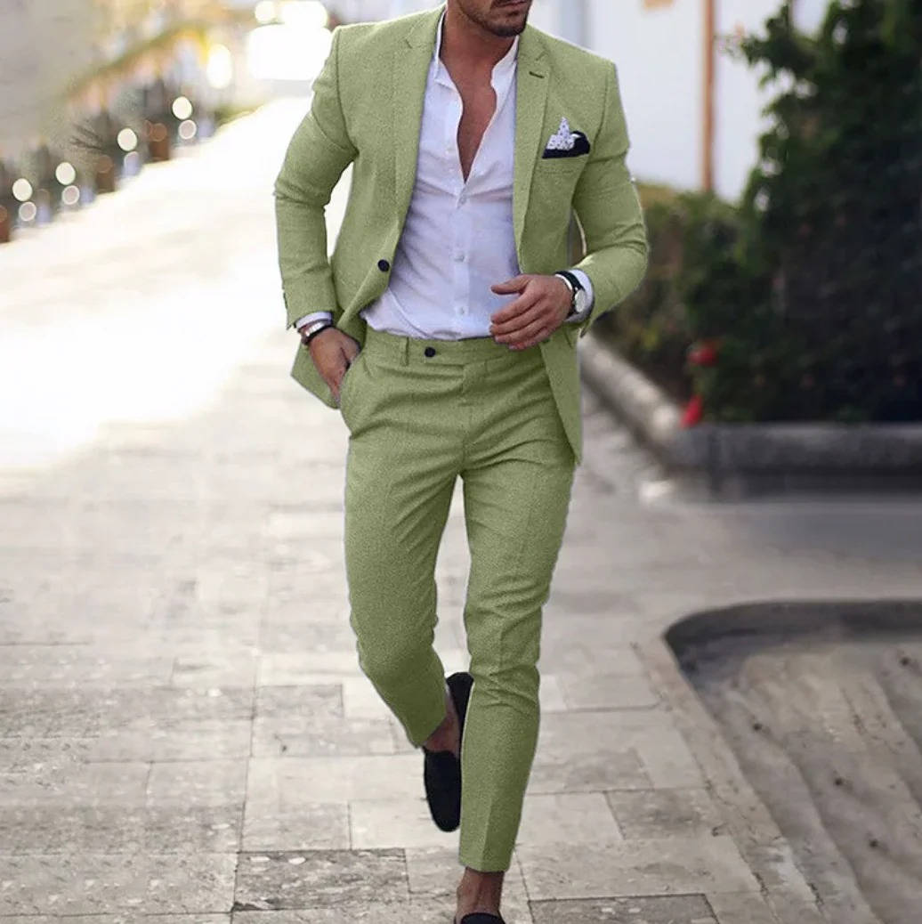 Men's Slim Fit Formal Business Suit-Omni Prime Goods