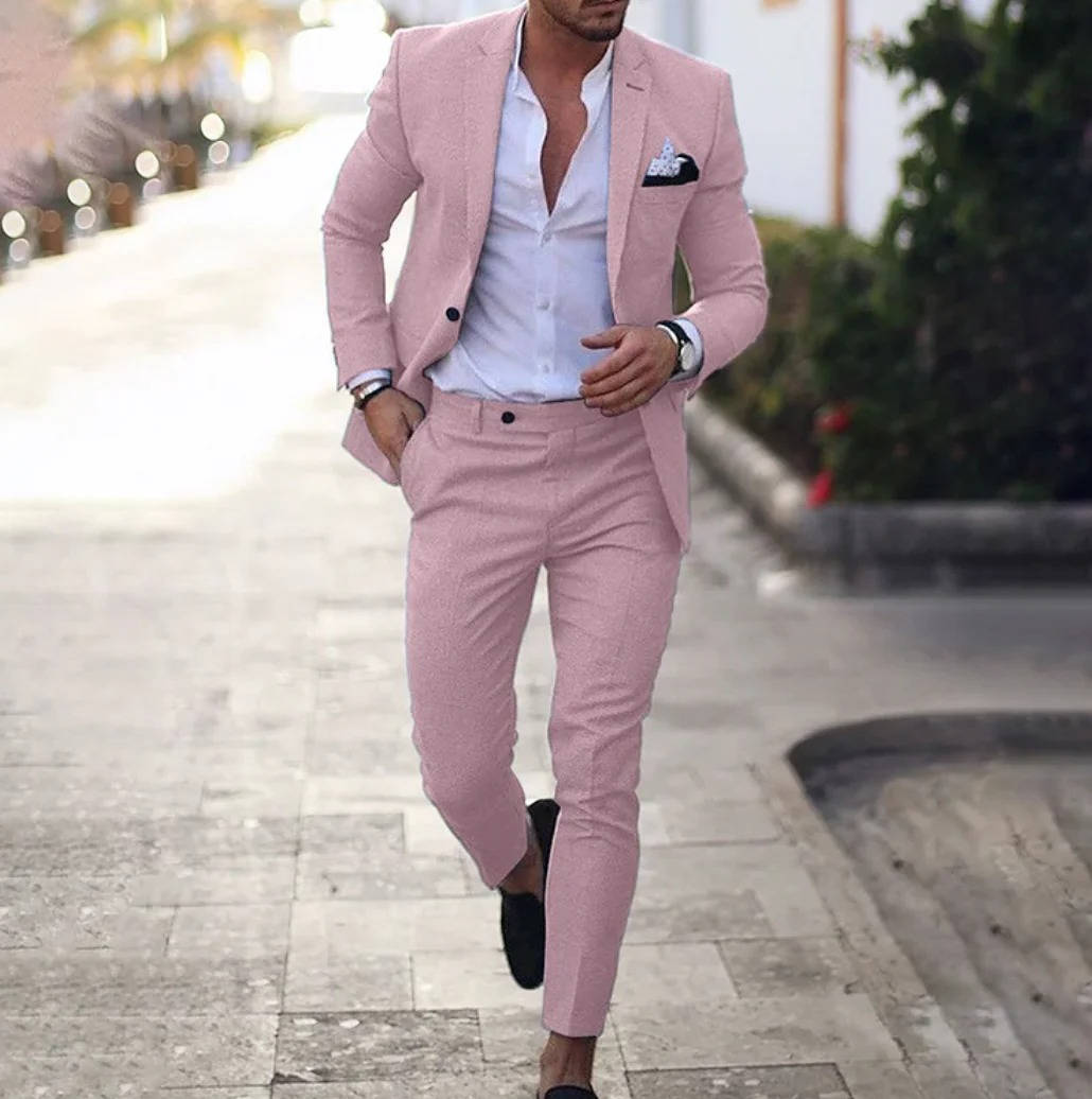 Men's Slim Fit Formal Business Suit-Omni Prime Goods