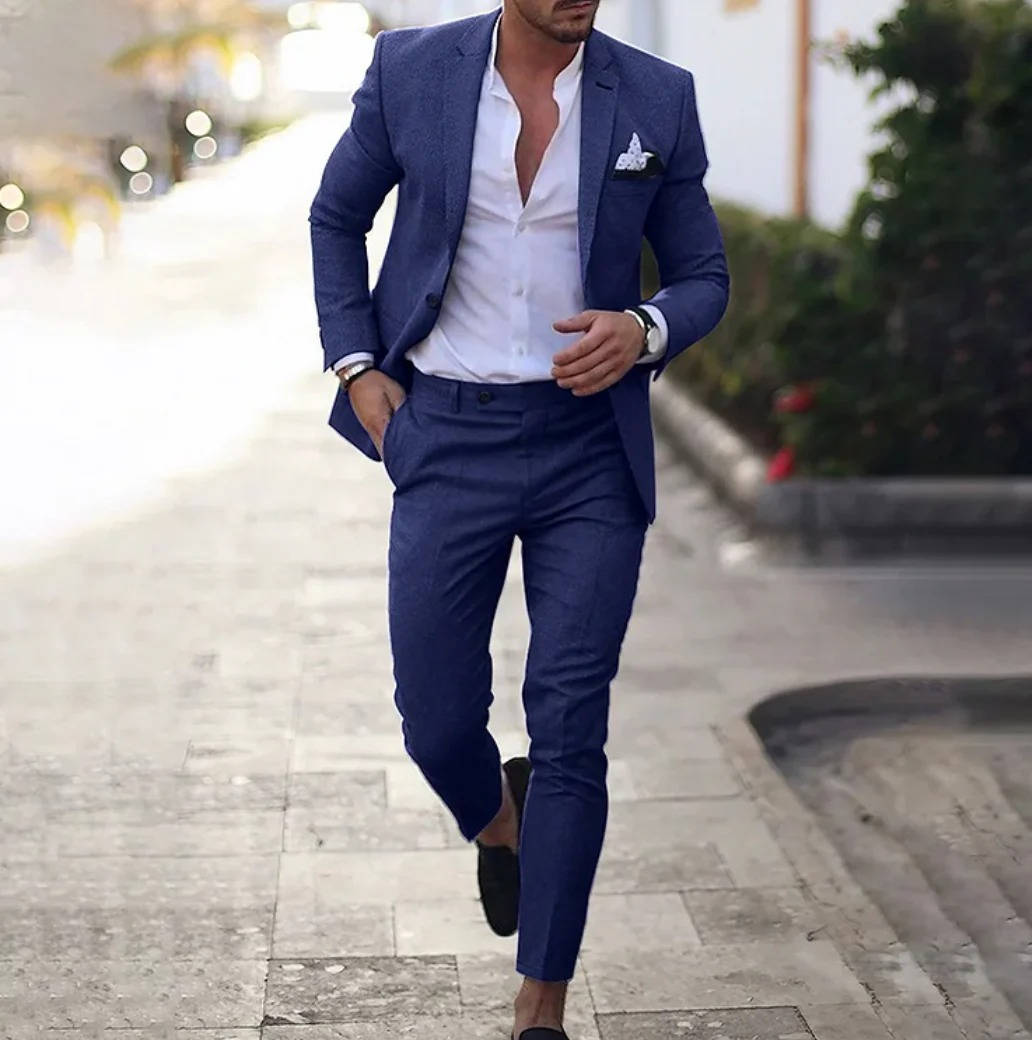 Men's Slim Fit Formal Business Suit-Omni Prime Goods