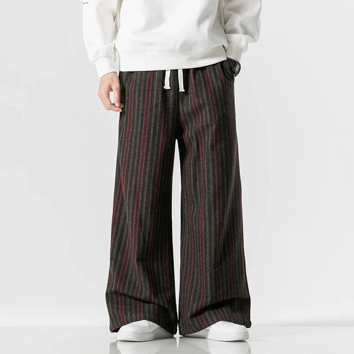 Men's Striped Casual Trousers-Omni Prime Goods