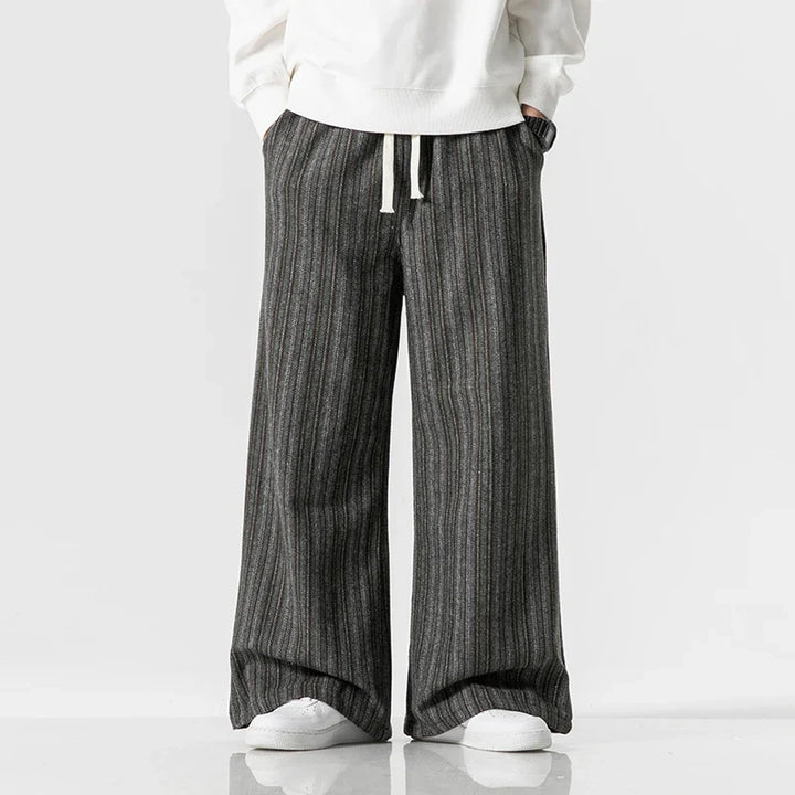 Men's Striped Casual Trousers-Omni Prime Goods