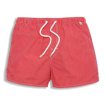 Men's Striped Swim Trunks-Omni Prime Goods