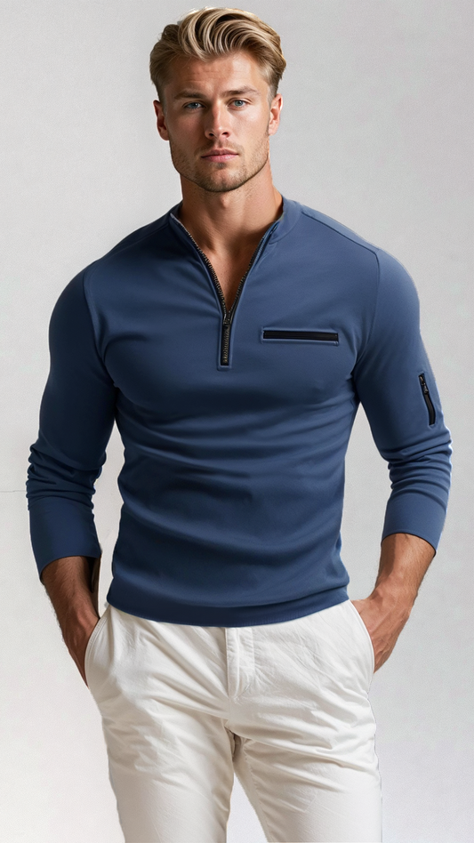 Men's Stylish Quarter-Zip Sweater for Winter Wear-Omni Prime Goods