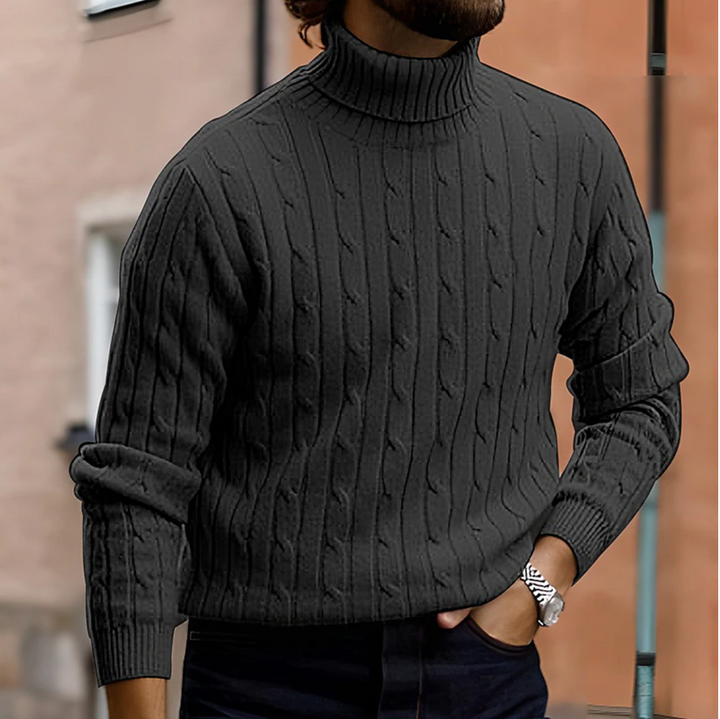 Men's Stylish Roll-Neck Sweater-Omni Prime Goods