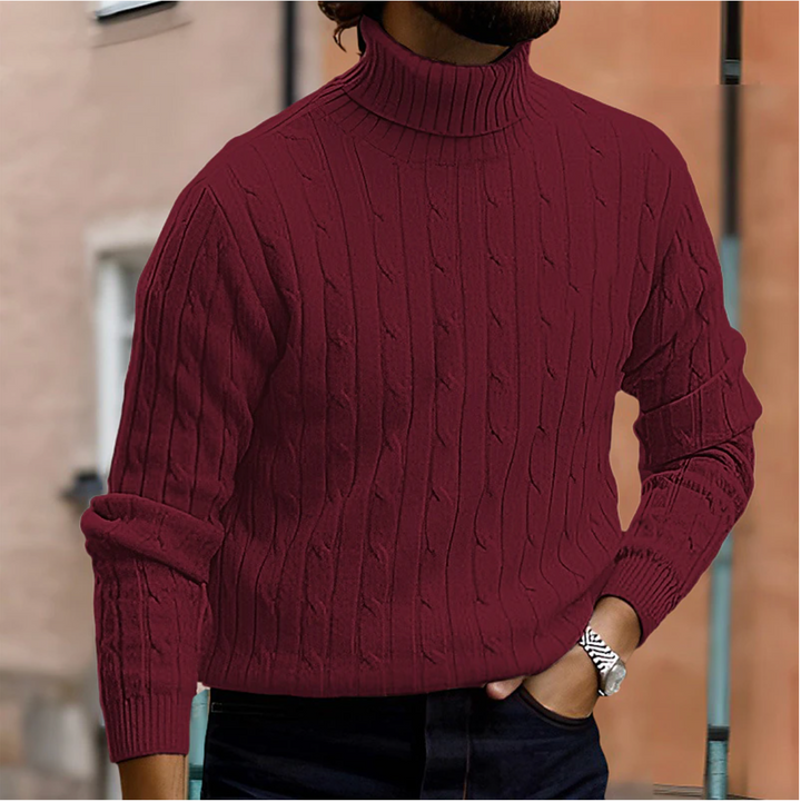 Men's Stylish Roll-Neck Sweater-Omni Prime Goods