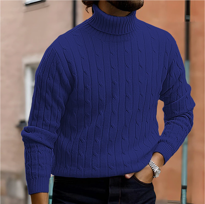 Men's Stylish Roll-Neck Sweater-Omni Prime Goods