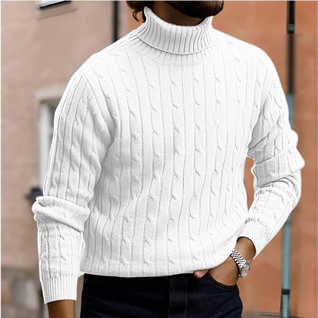 Men's Stylish Roll-Neck Sweater-Omni Prime Goods