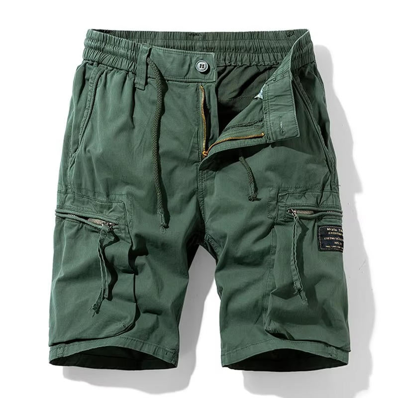 Men's Summer Multi-Pocket Cotton Cargo Shorts-Omni Prime Goods