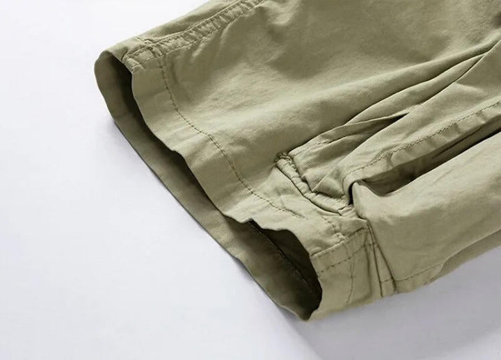 Men's Summer Multi-Pocket Cotton Cargo Shorts-Omni Prime Goods