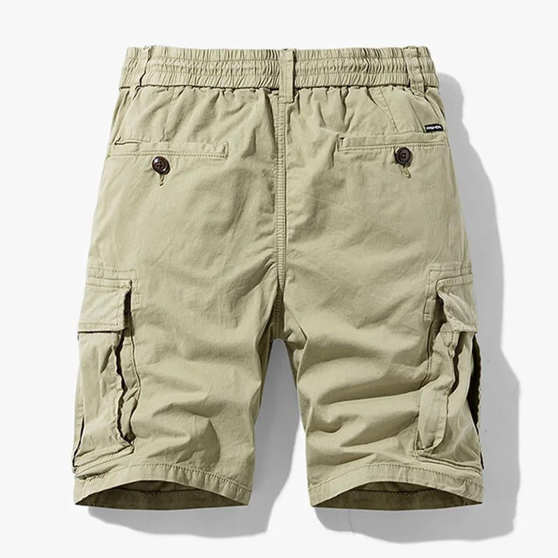 Men's Summer Multi-Pocket Cotton Cargo Shorts-Omni Prime Goods