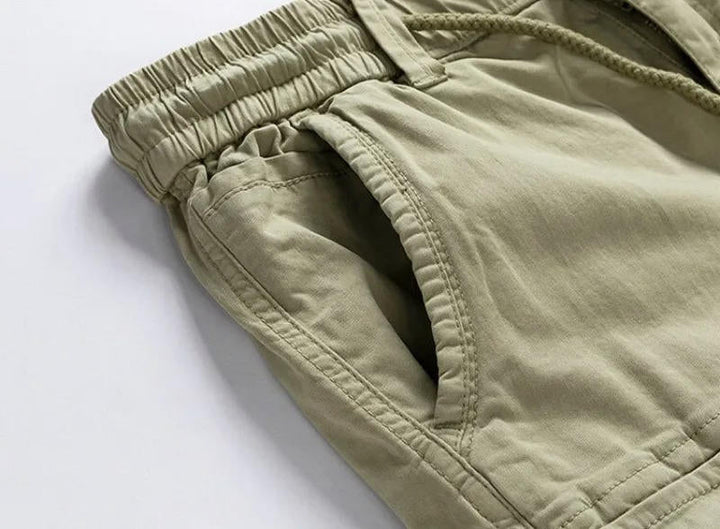 Men's Summer Multi-Pocket Cotton Cargo Shorts-Omni Prime Goods