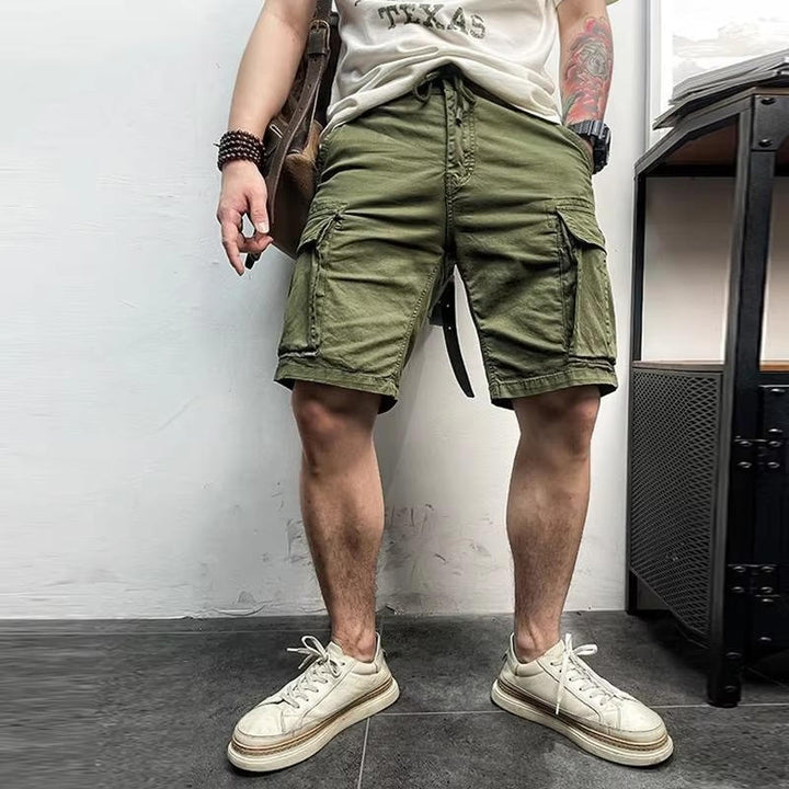 Men's Summer Multi-Pocket Cotton Cargo Shorts-Omni Prime Goods