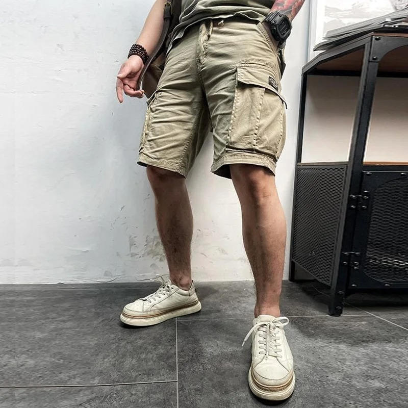 Men's Summer Multi-Pocket Cotton Cargo Shorts-Omni Prime Goods