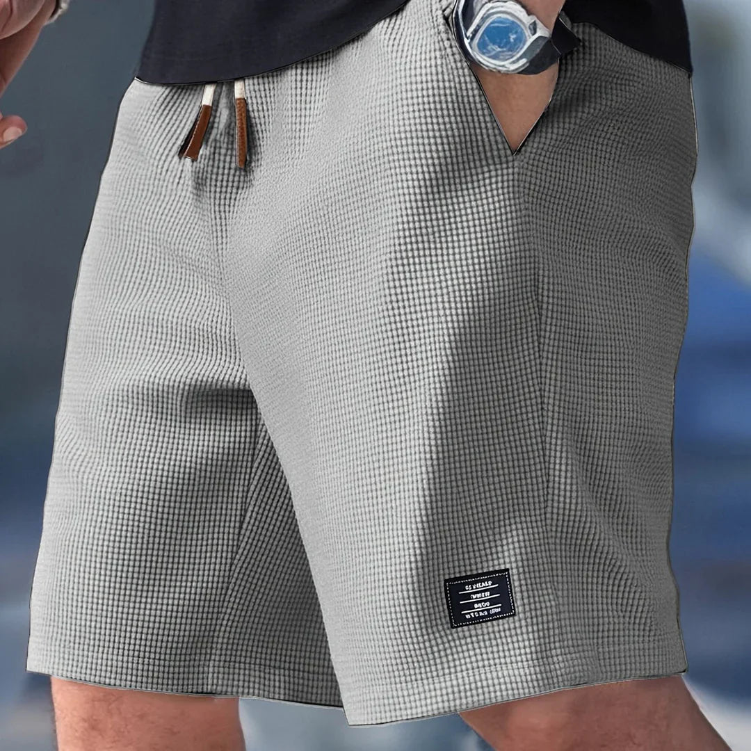 Men's Summer Waffle Knit Drawstring Shorts-Omni Prime Goods