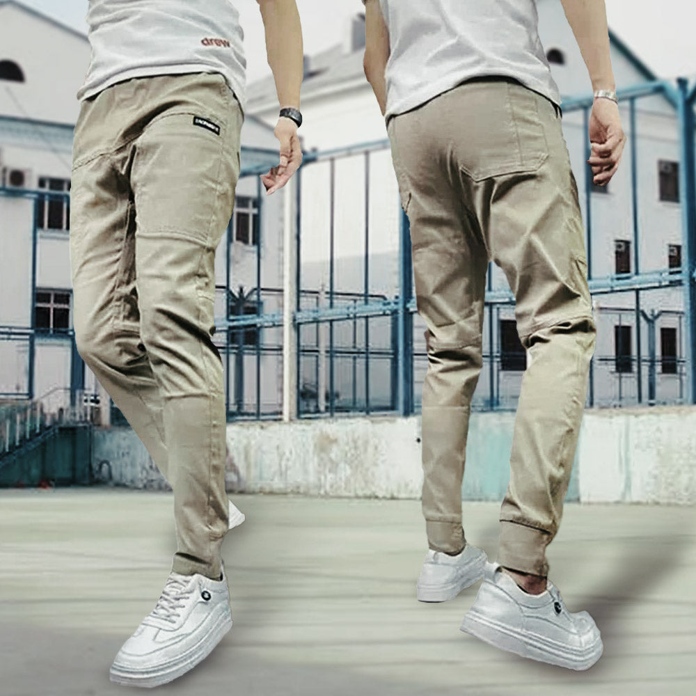 Men's Tapered Cut Casual Cargo Pants-Omni Prime Goods
