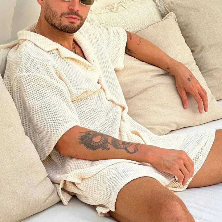Men's Vintage Style Lightweight Casual Lounge Co-Ord Set-Omni Prime Goods