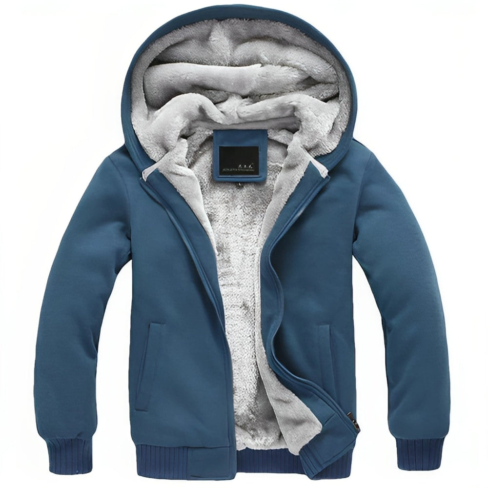 Men's Zip Up Hooded Sweatshirt and Fluffy Vest Combo-Omni Prime Goods