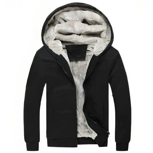 Men's Zip Up Hooded Sweatshirt and Fluffy Vest Combo-Omni Prime Goods