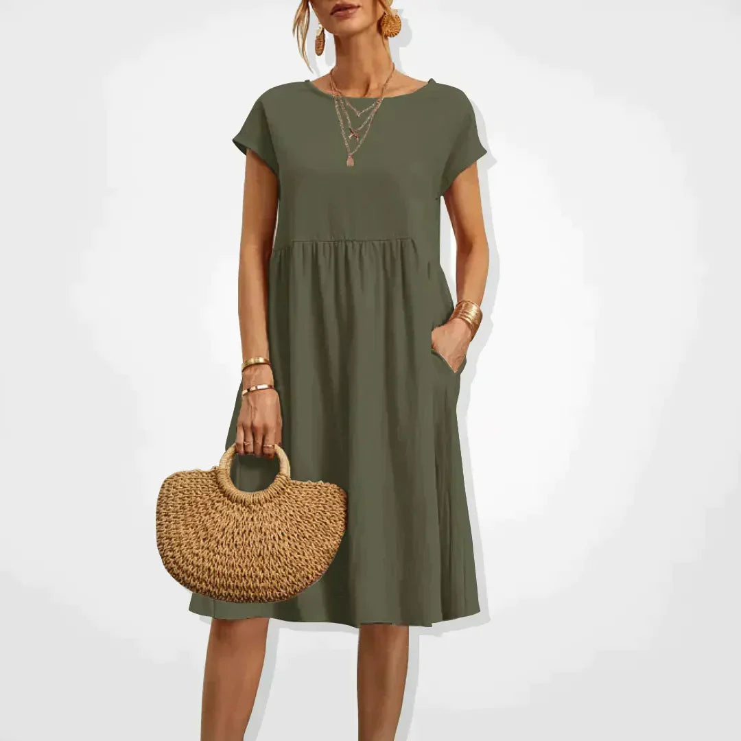 Milanie | Women's Empire-Style Summer Dress for Warm Weather