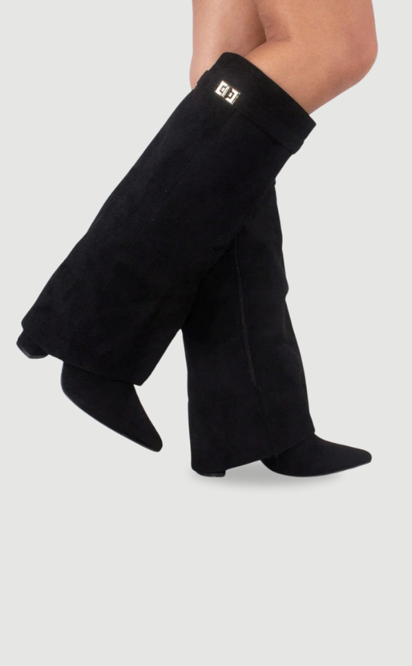 Milly | Women's Stylish Leather Thigh-High Boots with Buckle-Omni Prime Goods