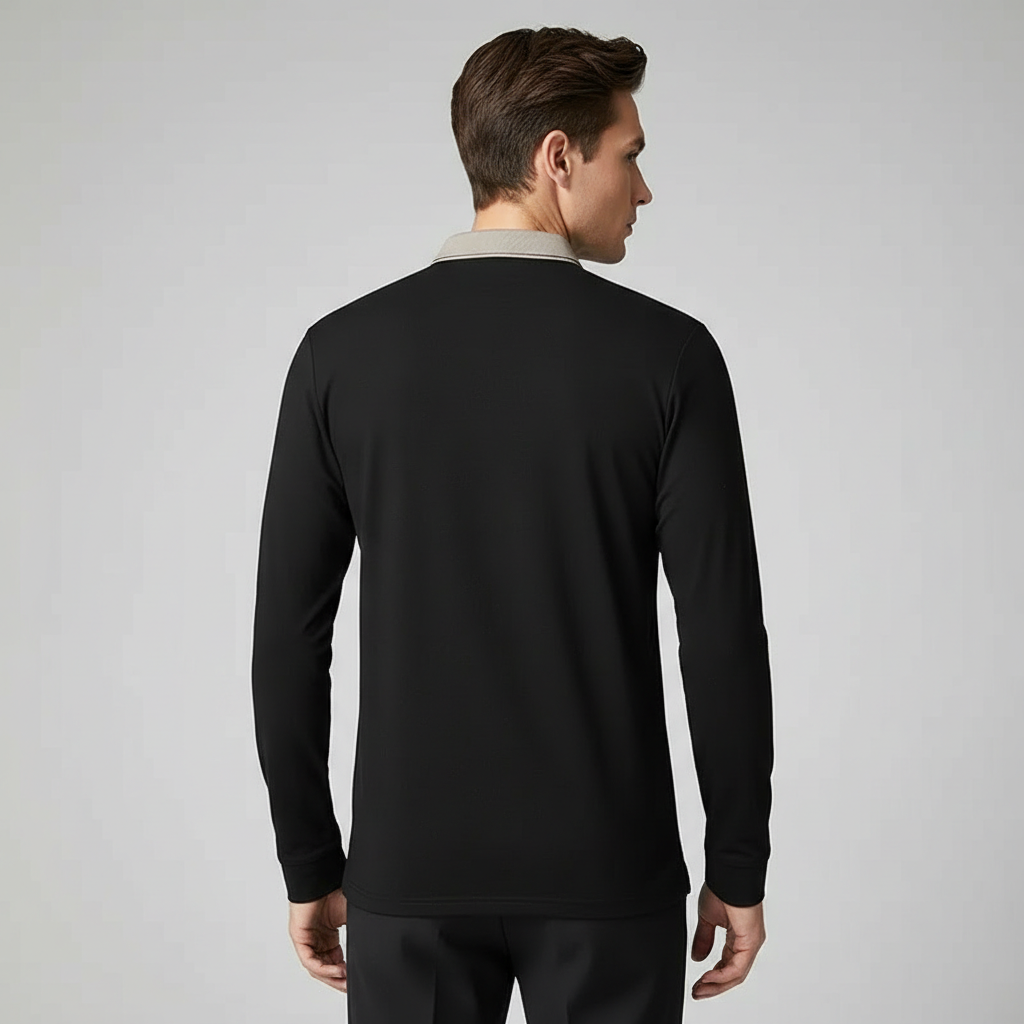 Men's Long-Sleeve Polo Shirt in Portofino Style