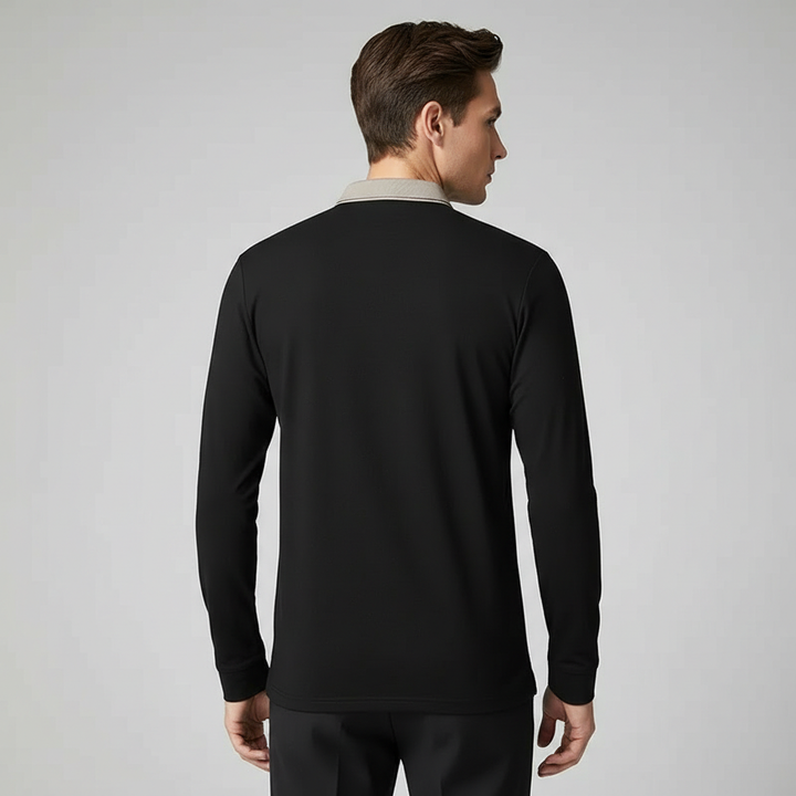 Men's Long-Sleeve Polo Shirt in Portofino Style