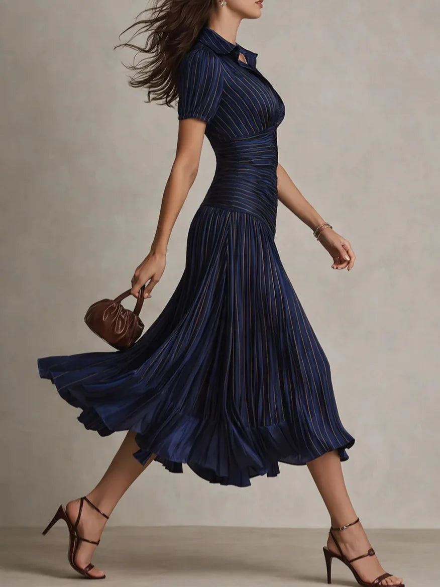 Monroe | Women's Pleated Midi Dress-Omni Prime Goods