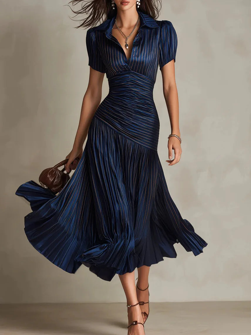 Monroe | Women's Pleated Midi Dress-Omni Prime Goods