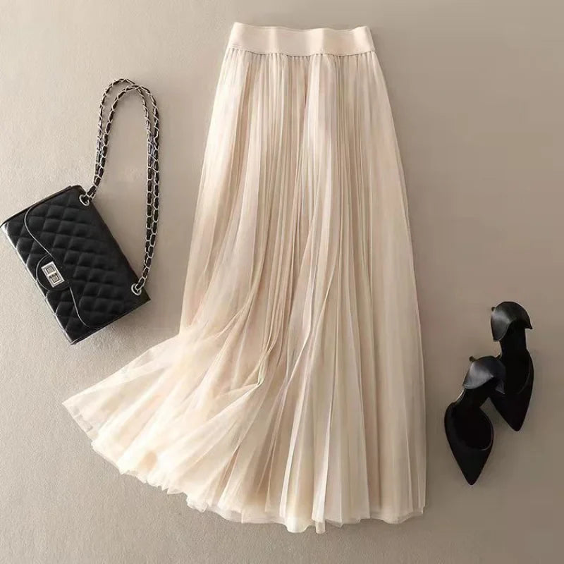 Morgan | Women's Pleated Flowy Skirt-Omni Prime Goods